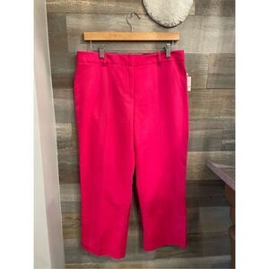 Rafaella NWT 8 classic high Rise straight hip Capri pants fusha pink